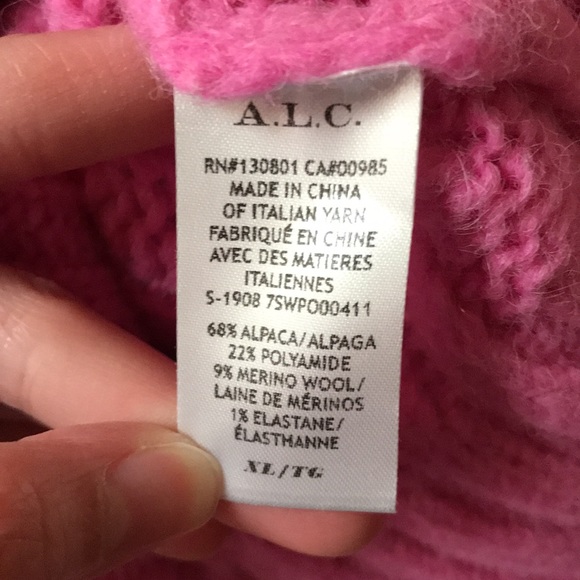 A.L.C. Cable Knit Bubblegum Pink Sweater - Picture 9 of 9